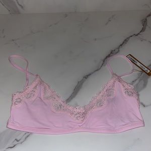 Skims lace scoop bralette cherry blossom